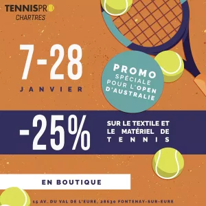 Tennis PRO CHARTRES Affiche promotionnelle Réalisé par Léa Penet Graphiste Arras